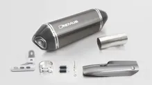 Tlmič výfuku - CARBON + karbónový tepelný štít + spojovacia rúrka - 054482 088117