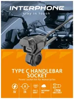 Nabíjačka interfónu na riadidlá motocykla - USB-C (2)