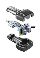 Autonabíječka Cellularline Car Multipower 2 PRO s technologií Smartphone Detect, 2 x USB port, 36W, černá (1)