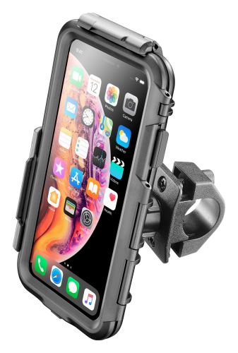 Vodeodolné púzdro Interphone pre Apple iPhone XS Max, úchyt na riadidlá, čierne