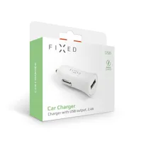 Autonabíječka FIXED s USB výstupem, 12W, bílá (1)