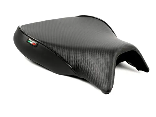 World Sport Performance Aprilia Tuono R 02 sedlo a poťah zadného sedadla (s dvojdielnym zadným sedadlom), CFX/čierne čalúnenie/talianska značka.
